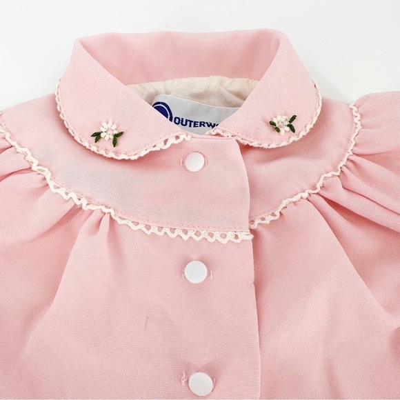 Vintage 70s/80s Toddler Girl Pink Spring Jacket by Outerworks Size 18 Months - Picture 3 of 7